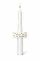 White Taper Candle ? Cotton Linen