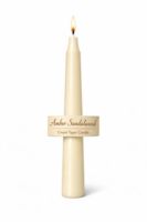 Cream Taper Candle ? Amber Sandalwood