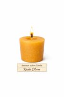 Beeswax Votive Candle - Rustic Bloom