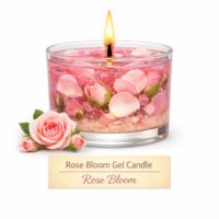 Rose Bloom Gel Candle - Blush Petals