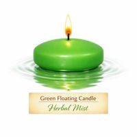 Green Floating Candle - Herbal Mist