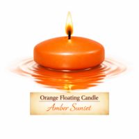 Orange Floating Candle - Amber Sunset